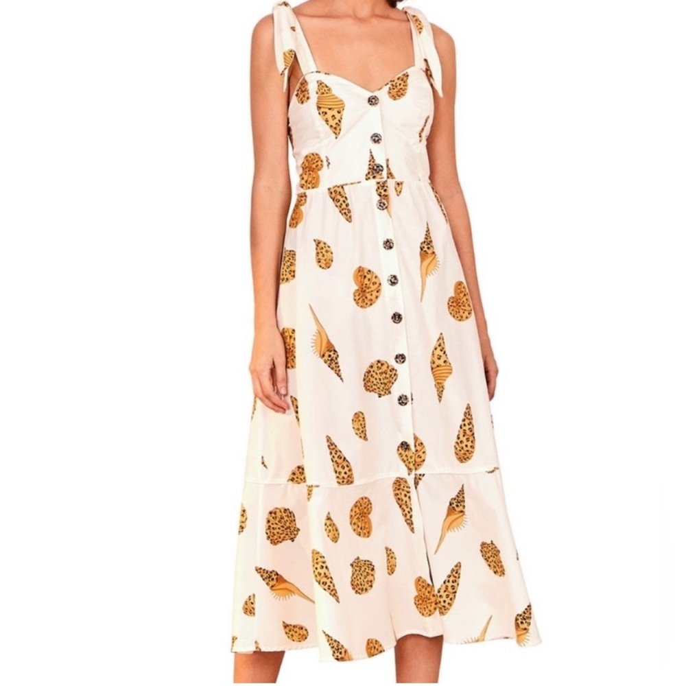 Farm Rio Leopard Shell Midi Dress - Picture 3 of 10